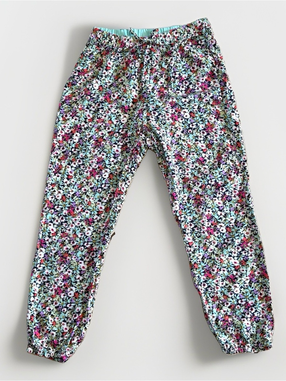 Cherokee Girls Floral Rayon Jogger Pants L 10/12